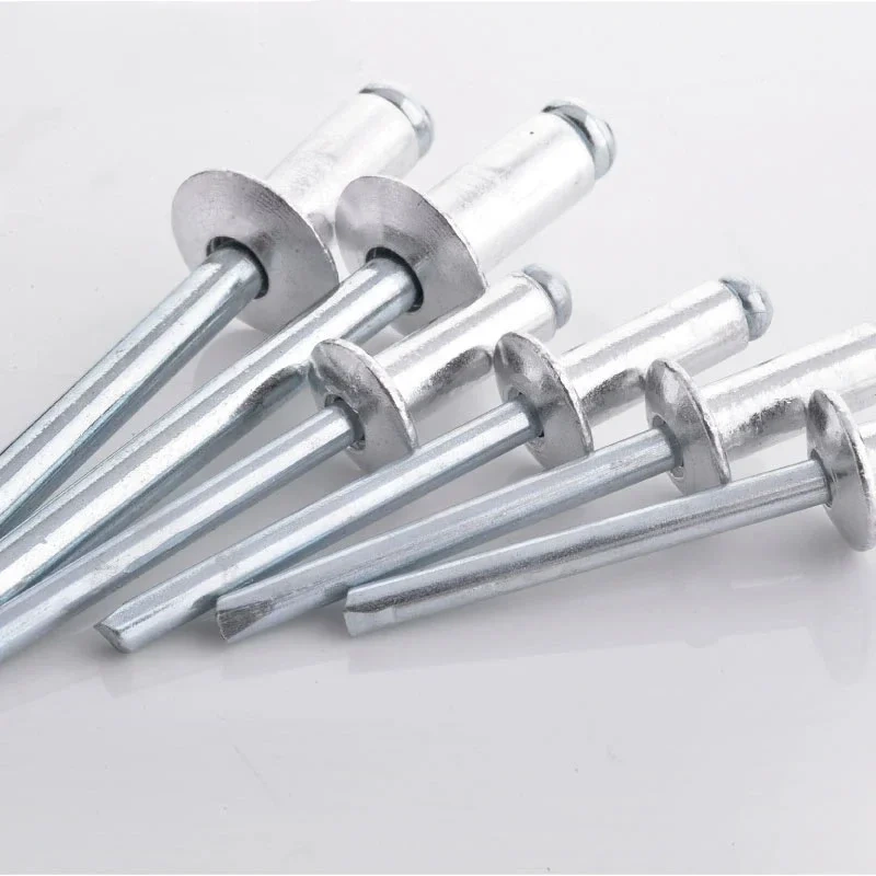 50/100pcs M2.4 M3.2 M4 M5 GB12618 Aluminium Mushroon Head Break Mandrel Blind Rivets Nail Pop Rivets For Furniture Car Aircraft