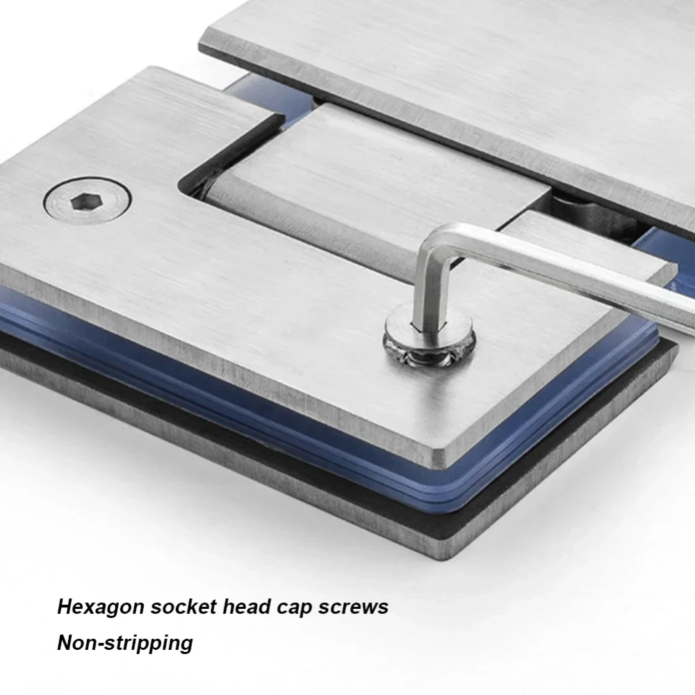 180 Degrees Showcase Clip 304 Stainless Steel Heavy Duty Glass Bracket Clamp Shower Door Hinge Furniture Hinge Replacement Parts