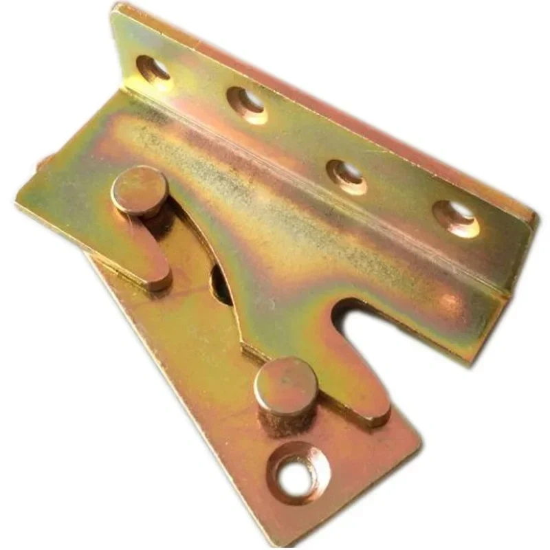 1 Set (4pcs) Bed Hinged Wood Board Connector Fixed Heavy Metal Cabinet Hinge for Bed Fixed Corner Hardware Furniture Accessories