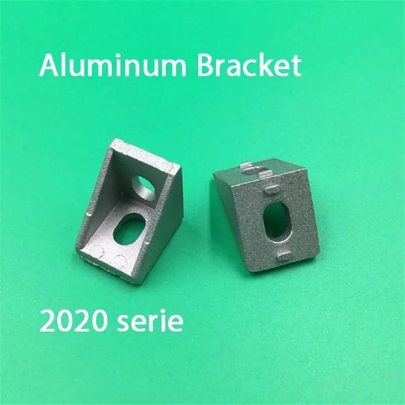 100pcs 2020 Brackets Corner fitting angle aluminum 20x20Corner Bracket 20x20x17mm Solid Cast For 20mm Extrusion CNC Routers
