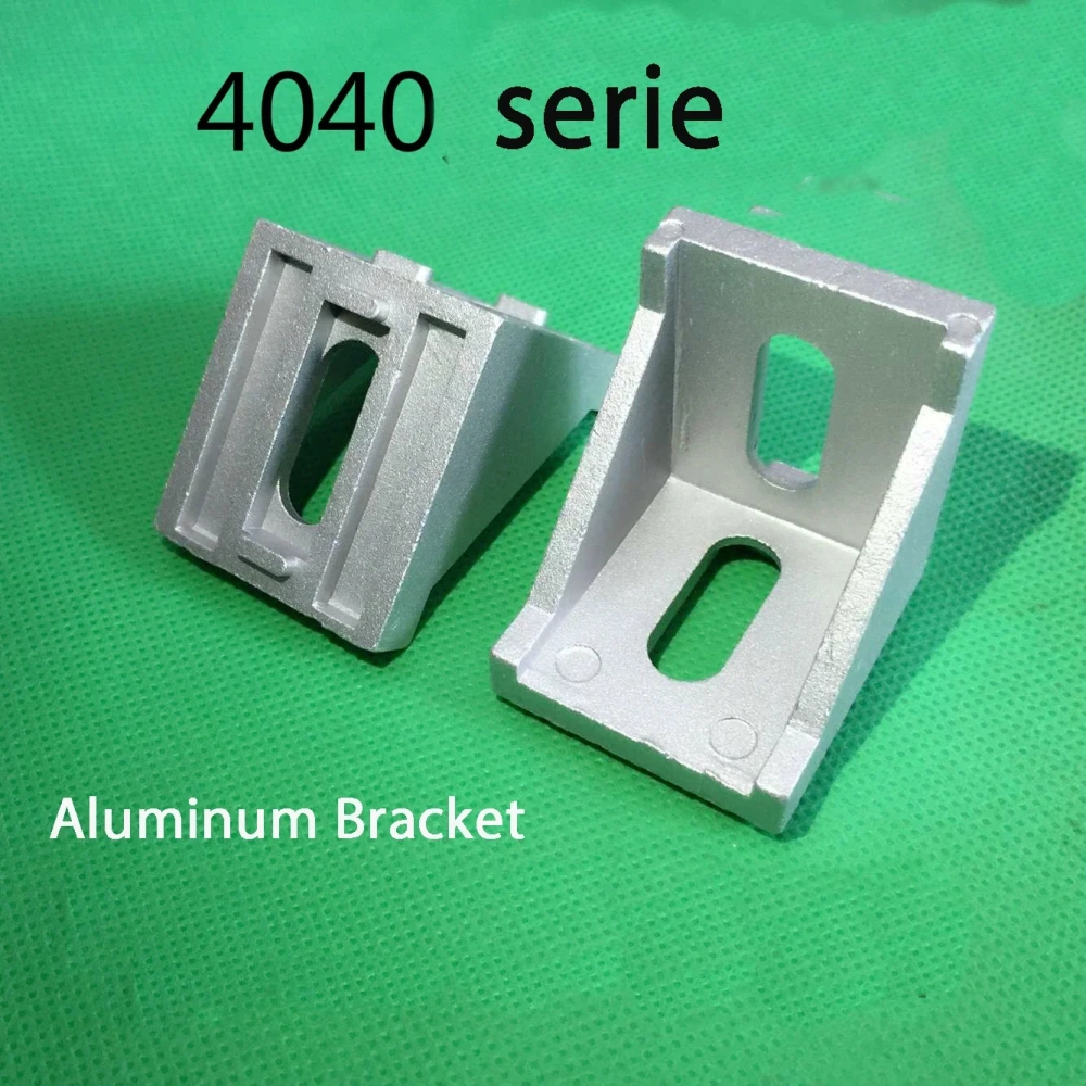 20pcs 4040 Brackets Corner fitting angle aluminum 40x40 L Connector bracket fastener for 4040 Industrial Aluminum Profiles