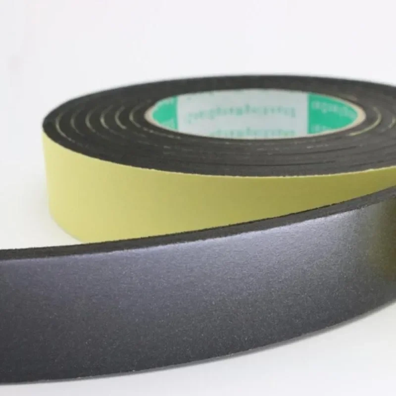Strong adhesion  EVA black sponge foam  rubber tape  anti-collision seal strip 1, 2, 3mm thick