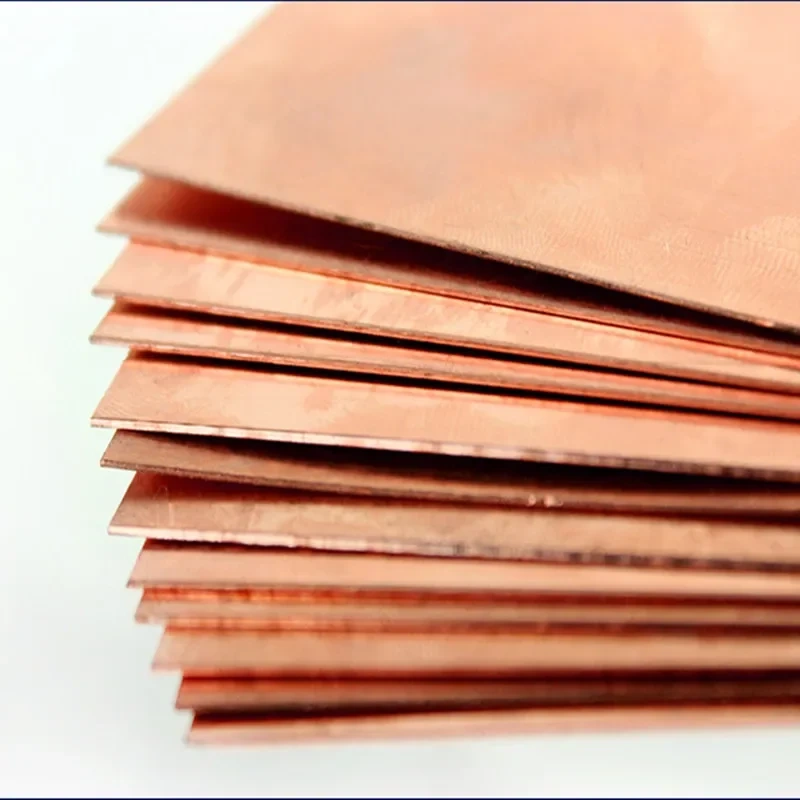 1PCS thick 0.3-8mm 100x100 99.9% purity copper metal sheet plate Nice Mechanical Behavior and Thermal Stability copper plate