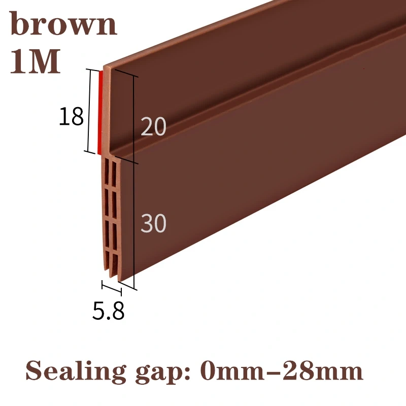 Under Door Draft Stopper Weather sealing Strip Energy Saving Wind Blocker Door Thong Strips Sealed Slot  for Security Doors Wind