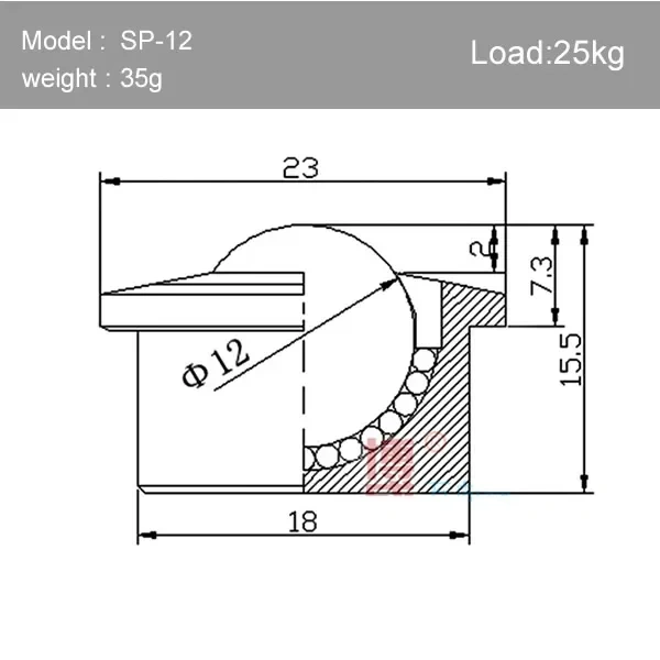 1pcs Precision nylon ball /casters, Mute,Universal wheel,SP-8 SP12 SP15 SP22 SP25 SP-30,flexible durable,hardware