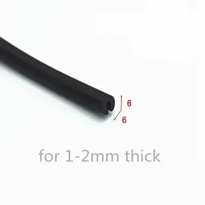 Rubber U Strip Edge Shield Encloser Bound Glass Metal Wood Panel Board Sheet forGlass Metal Wood Panel Board Sheet Cabinet