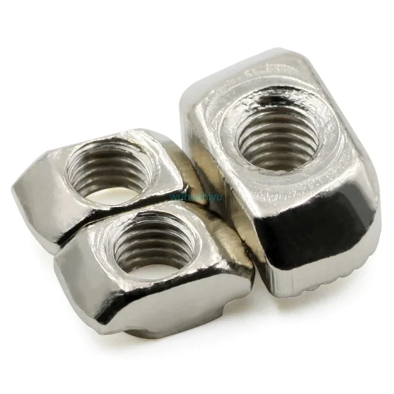 20/50pcs M3 M4 M5 M6 M8 Slot T-nut Sliding T Nut Hammer Drop In Nut Fasten Connector 2020/3030/40 EU Aluminum Extrusion Profile