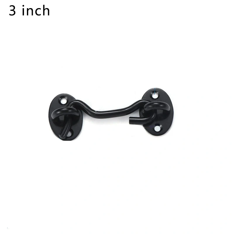 3/4 Inch Crescent Window Lock with Safety Switch Cabin Hook Door Latch Lock Catch Holder with Install Screws