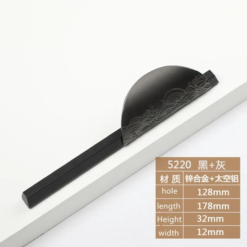 Zinc Alloy Handle Creative Nordic Handle Golden Black American Cabinet Handle Simple Wardrobe Drawer