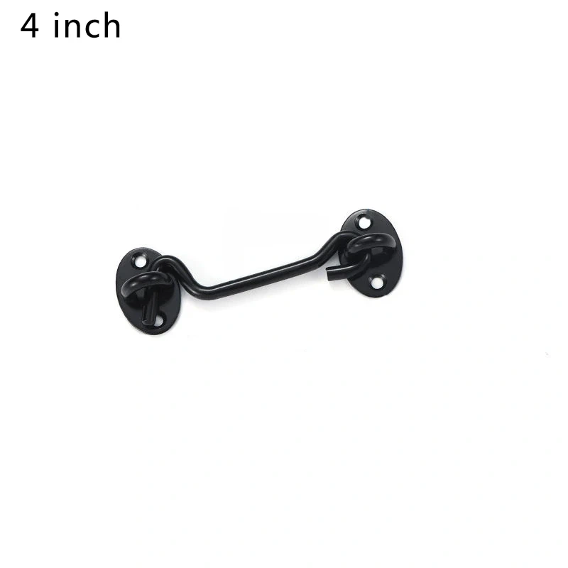 3/4 Inch Crescent Window Lock with Safety Switch Cabin Hook Door Latch Lock Catch Holder with Install Screws