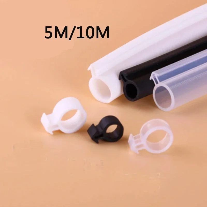 O Type Plastic Steel Door Window Block Sealing Weather Stripping Silicon Rubber Elastic Band Hollow Bulb Draft Stopper Magic