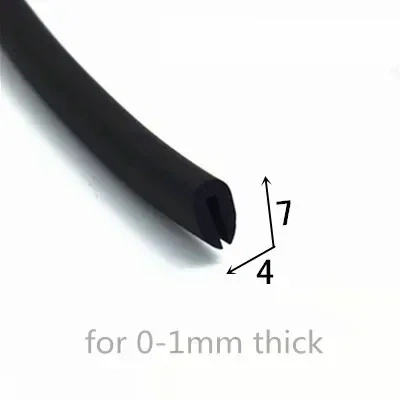 Rubber U Strip Edge Shield Encloser Bound Glass Metal Wood Panel Board Sheet forGlass Metal Wood Panel Board Sheet Cabinet