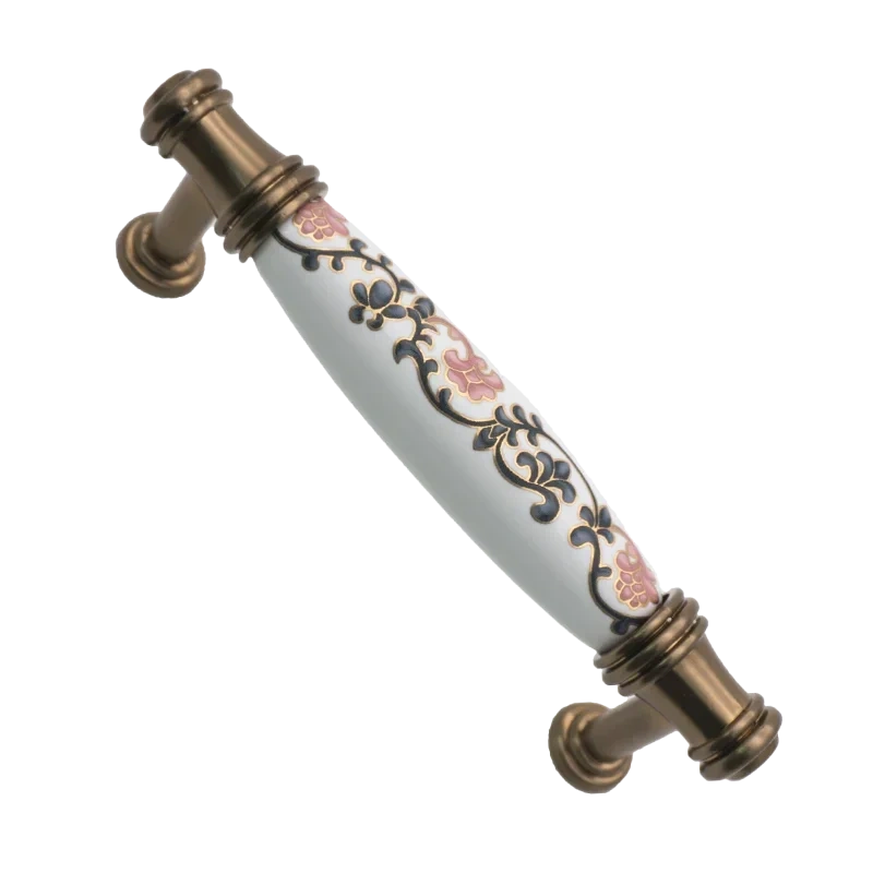 Chinese ceramic handle American retro cabinet door modern minimalist European style drawer cabinet wardrobe cabinet handle