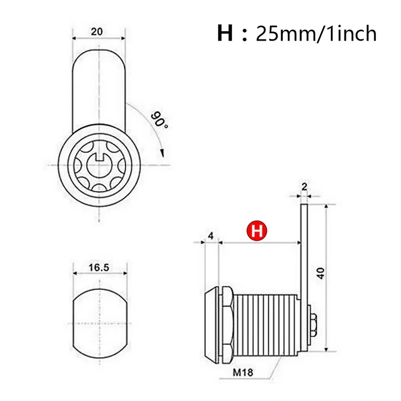 Cylinder Locks Door Cabinet Mailbox Padlock Drawer Cupboard Box Lock With 2 Keys For Furniture Hardware 103 Series