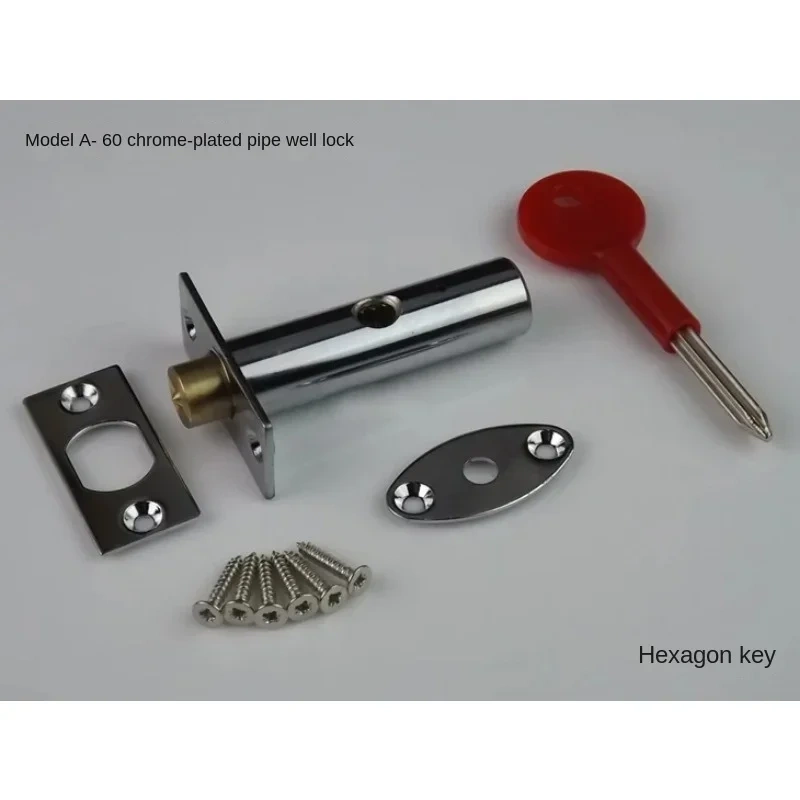 Stainless steel Pipe lock Invisible Mortise  door lock Fire door Escape Aisle Furniture hardware accessories