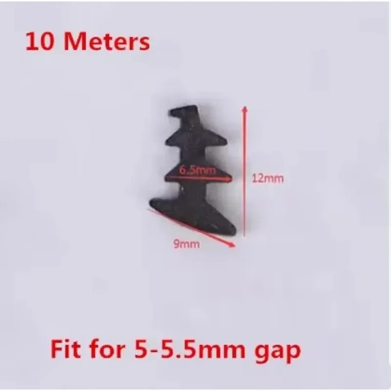 10M doors and windows slot thong Aluminum Alloy fixed glass strip doors and windows three EPDM seal strip Rubber strips