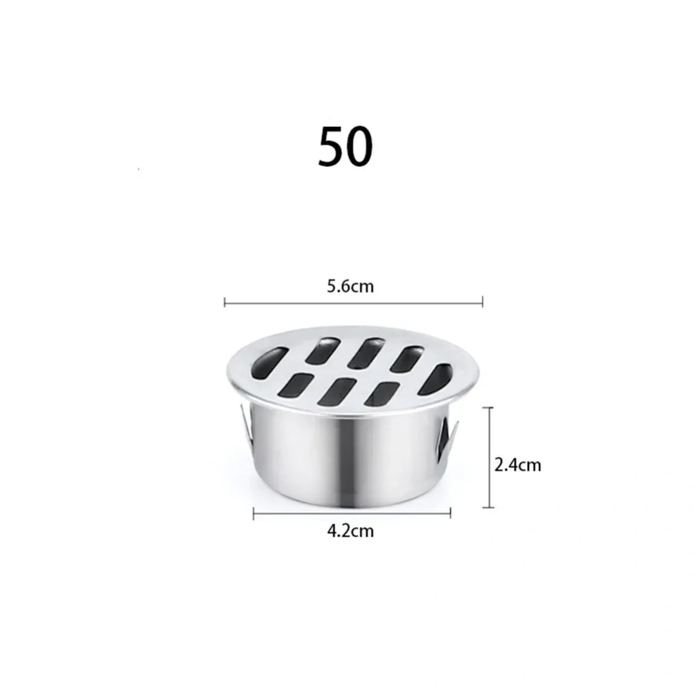 1pc Floor Drain 50-200mm Stainless Steel Round Rain Pipe Cap Anti-blocking Floor Strainer For Bathroom Balcony Drainage Roof