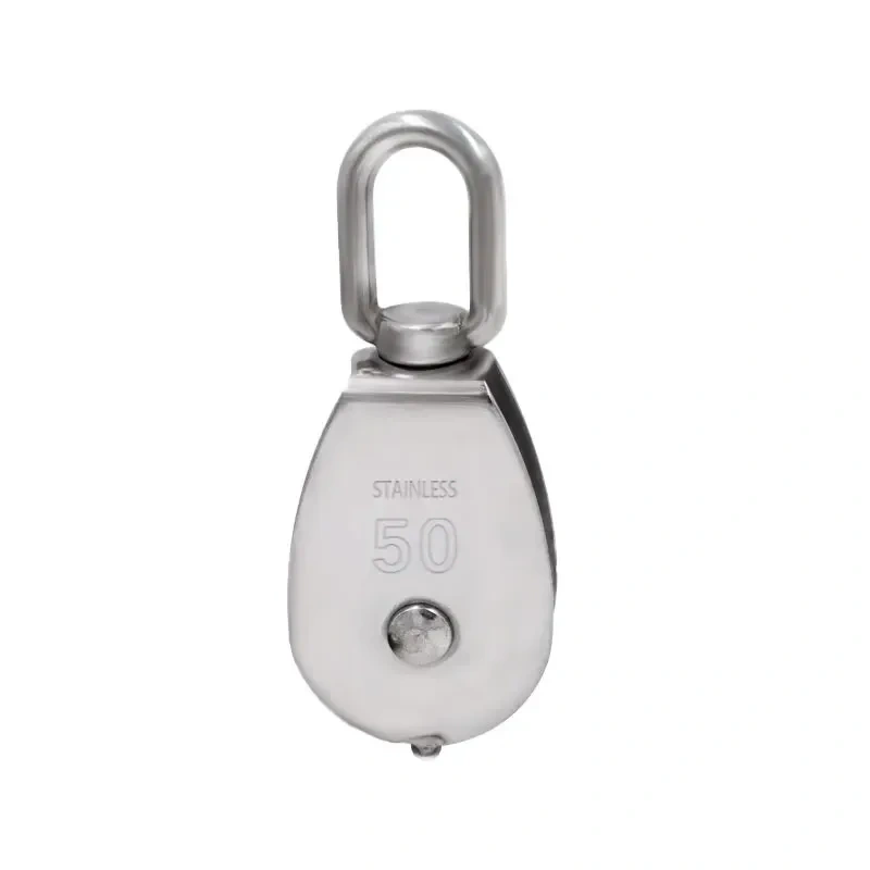 M50 Stainless Steel Single Wheel Swivel Pulley Block 400kg Wire Pulley  Swivel Lifting Rope Pulley Block For Wire Rope Durable