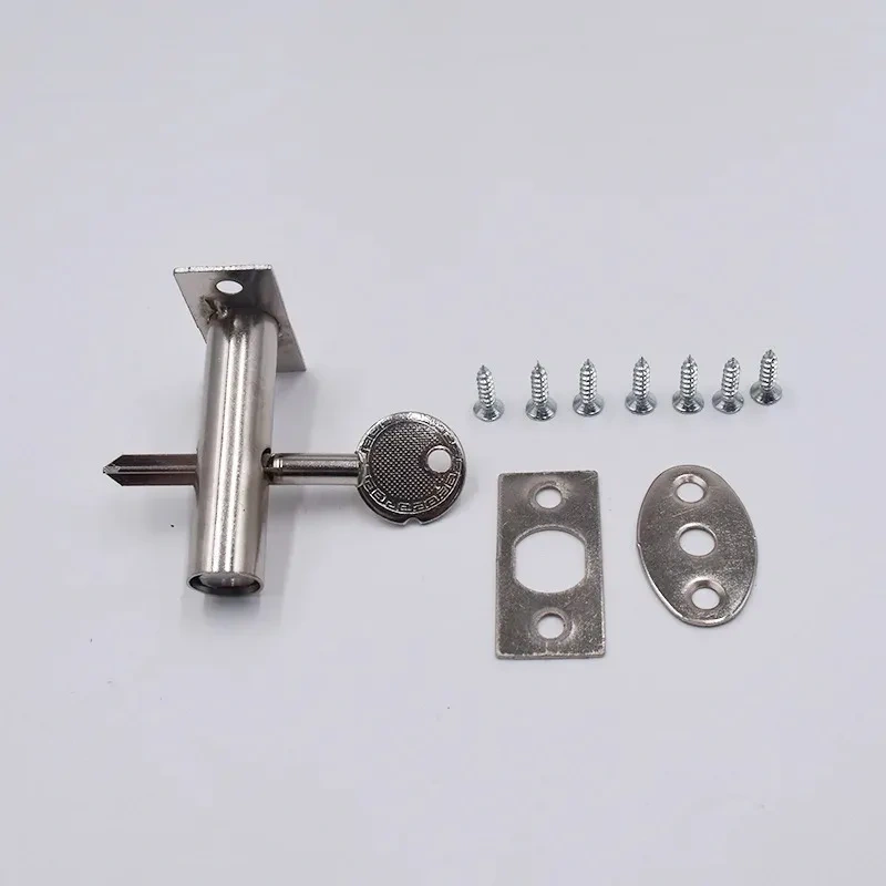 Tube Well Lock with Key Stainless Steel Pipe Tube Lock for Escape Aisle Fireproof Door Hardware cerradura Best Offer