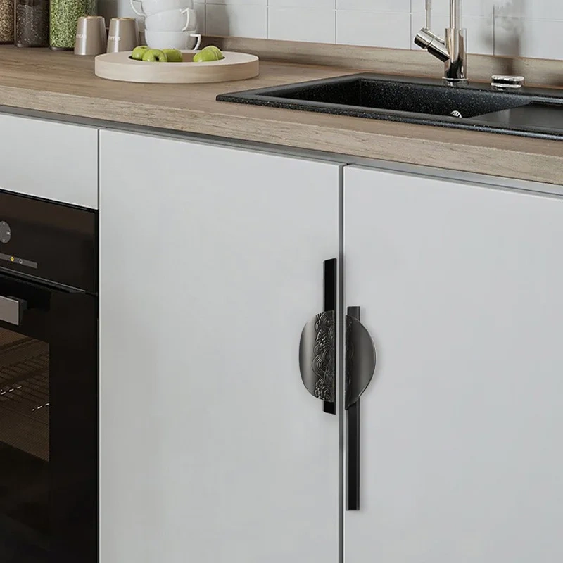Zinc Alloy Handle Creative Nordic Handle Golden Black American Cabinet Handle Simple Wardrobe Drawer