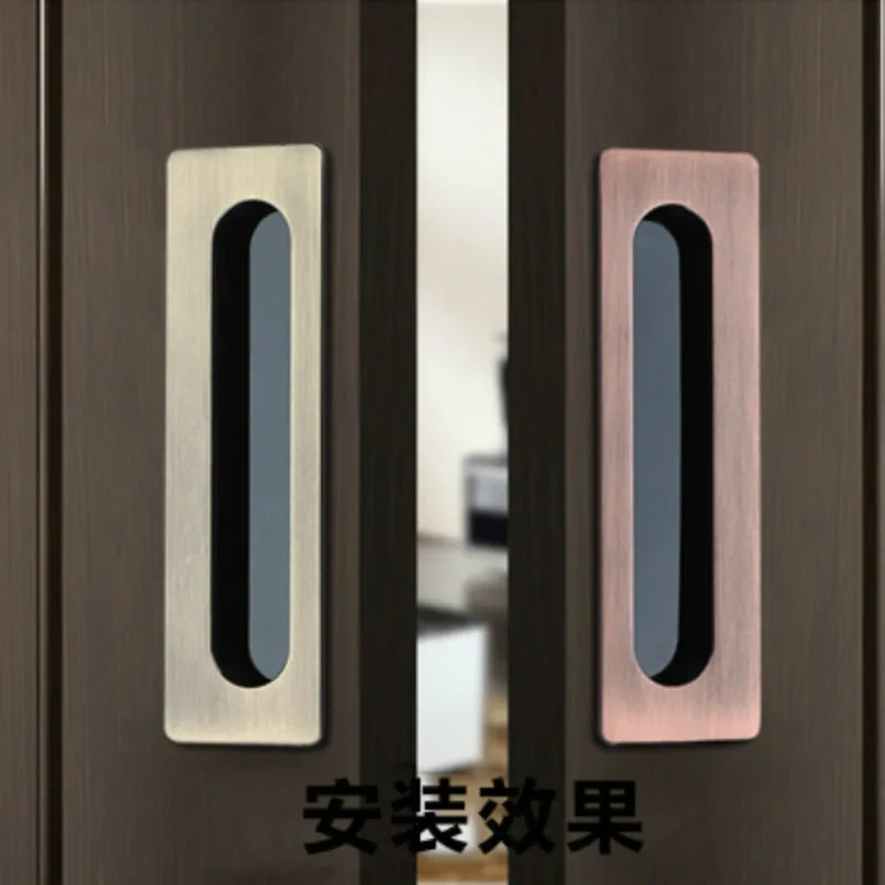 1pc Embedded Sliding Door Handles Hidden Invisible Cupboard Wardrobe Cabinet Push / Pull Handles Door Hardware