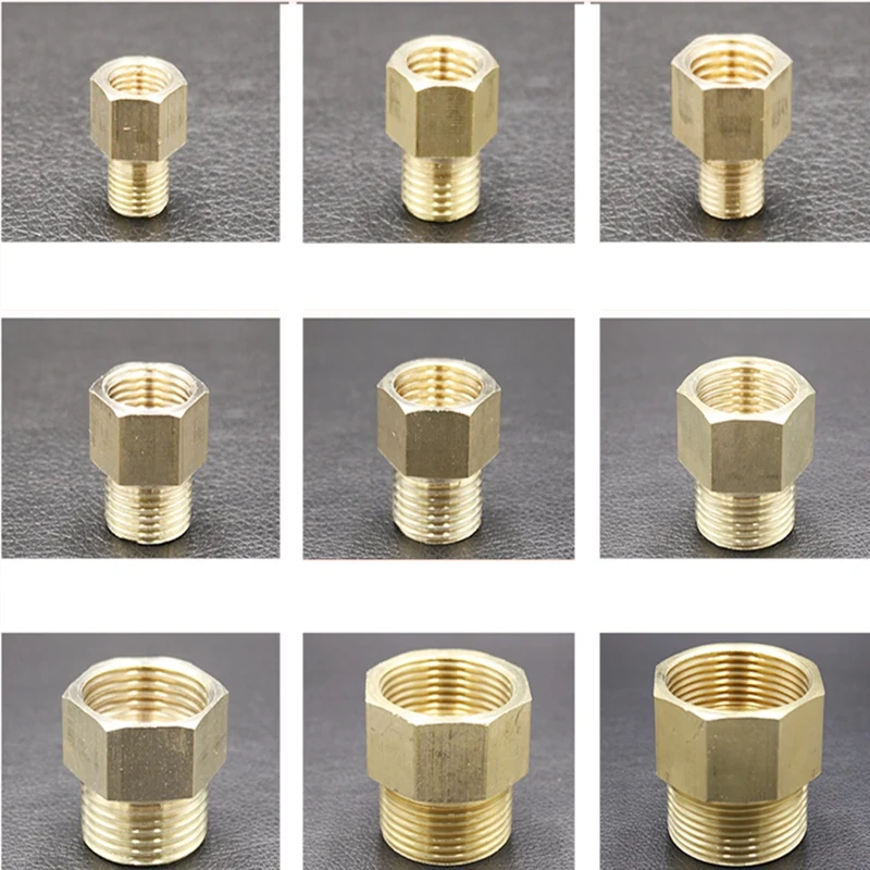 1/8" 1/4" 3/8" 1/2" Male to Female Thread Brass Pipe Connectors Brass Coupler Adapter