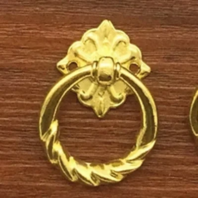 8Pcs Vintage Alloy Cabinet Handles Furniture Knobs Kitchen Drawer Cupboard Chinese Ring Pull  Bronze Tone