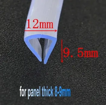 Rubber U Strip Edge Shield Encloser Bound Glass Metal Wood Panel Board Sheet Vehicle Seals Thick 0.5mm - 19.5mm x 1m Transparent