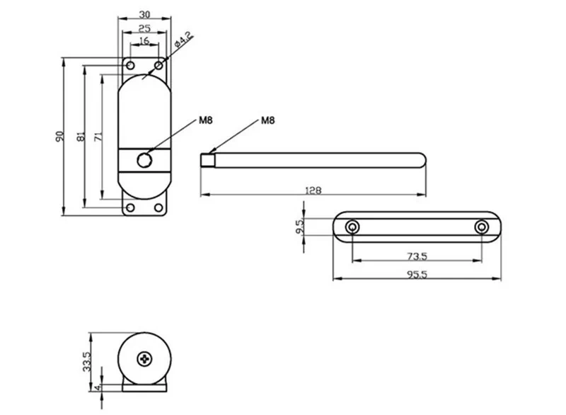 10-60kg  Zinc Alloy Surface Mounted Spring Door Closer Automatic Portable and Mutifunctional   Stops Door Hardware Accessories