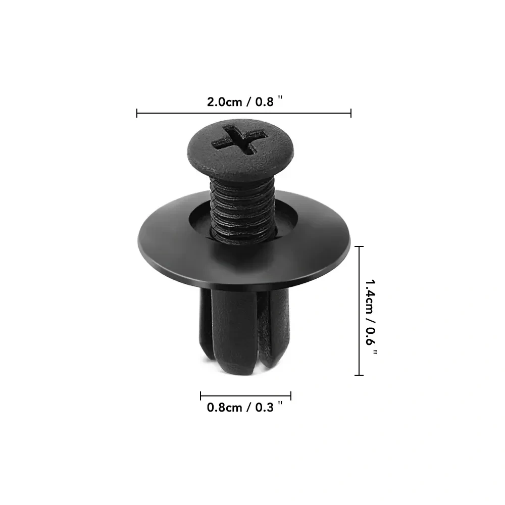 50pcs Car Body 8/6mm Hole Dia Plastic Rivets Fender Bumper Push Pin Clip Universal Car Fasteners Clip Car Accessories Tool