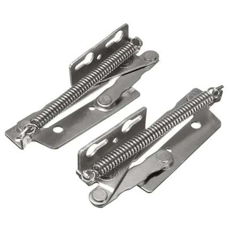 2pcs 80 degree Sprung Hinges Cabinet Door Lift Up Stay Flap Top Support Cupboard Kitchen