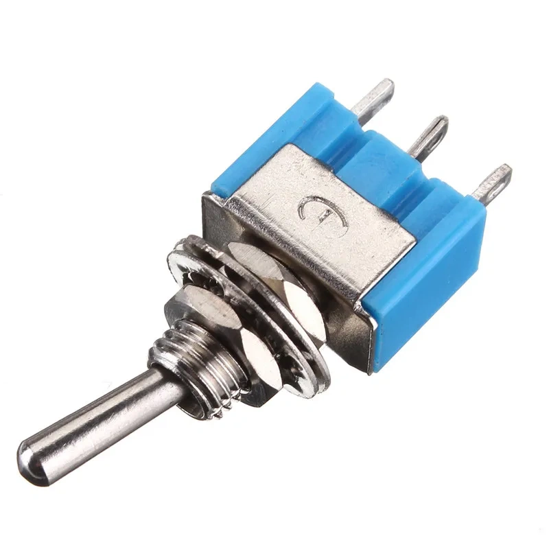 5pcs/lot Blue Mini 3-Pin SPDT ON / OFF / ON AC 125V/6A Miniature Toggle Switches