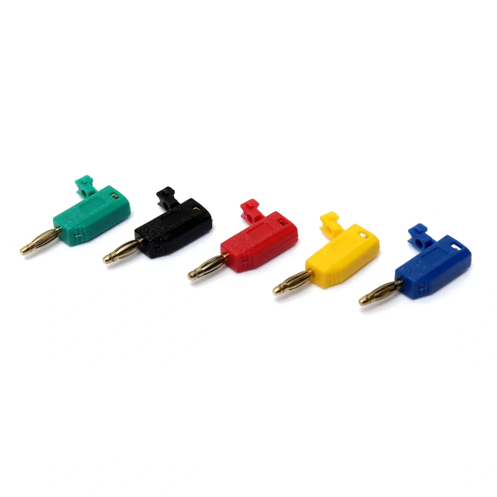 5Pcs 5 Colors 2mm Banana Plug Connector Jack For Speaker Amplifier Test Probes Terminals Cooper Connectors