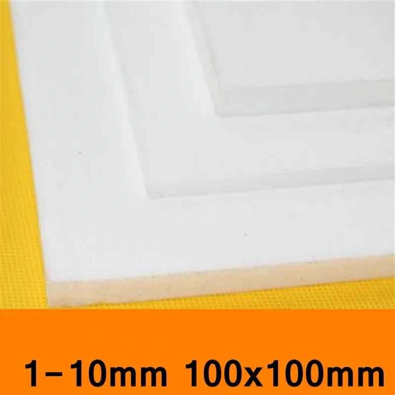 Sheet Plate  Board Block Polytef Polytetrafluoroethylene  Anti-Corrosion High Temperature 100X100mm