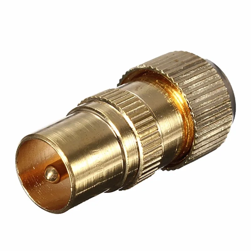 1Pcs Gold Plated Male TV Aerial Connector - RF Coax Cable Plug Freeview Coaxial