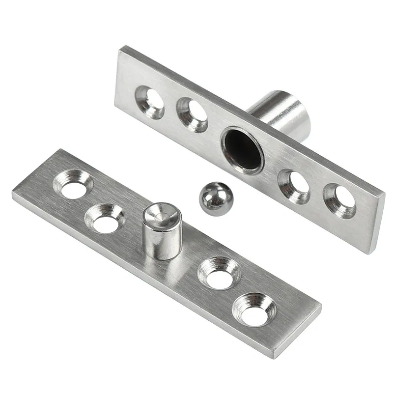 1Pcs 360 Degree Turn Earth Shaft Stainless Steel Invisible Hinge Furniture Hardware Hidden Door Up and Down Hinge