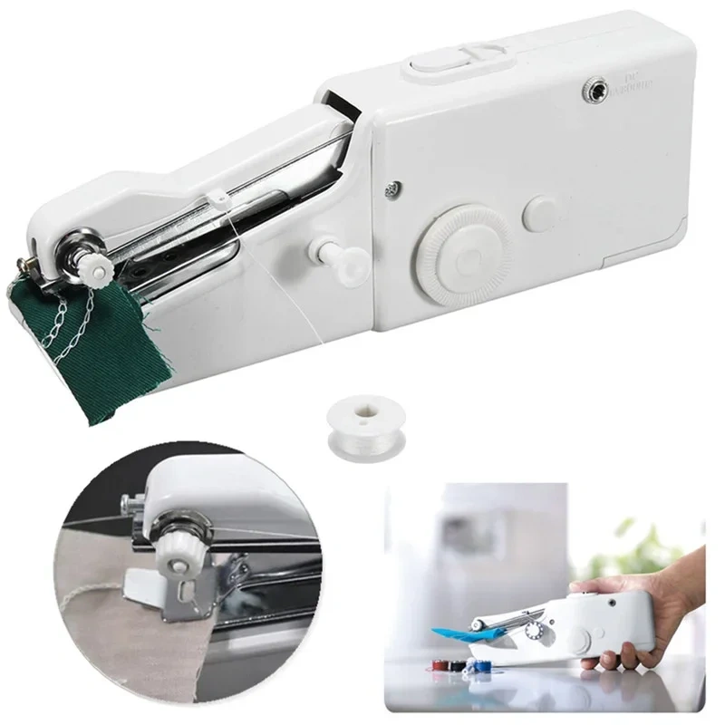 Electric Hand Held Sewing Machine Singer Portable Stitch Sew Quick  Handy Cordless Repairs Mini Clothes Fabric  Tool