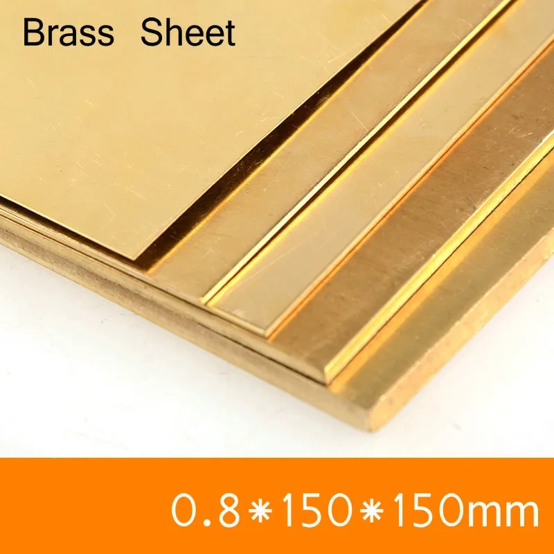 0.8mm H62 Brass Sheet Plate of CuZn40 2.036 CW509N C28000 C3712 H62 Customized Size Laser Cutting CNC