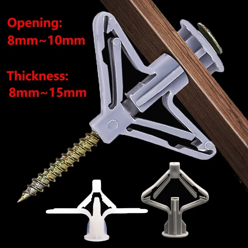 Nylon Aircraft Shape Butterfly Type Plastic Gypsum Board Anchors Drywall Fixings Screw Curtain Wall Gypsum Outlet Expansion Tube