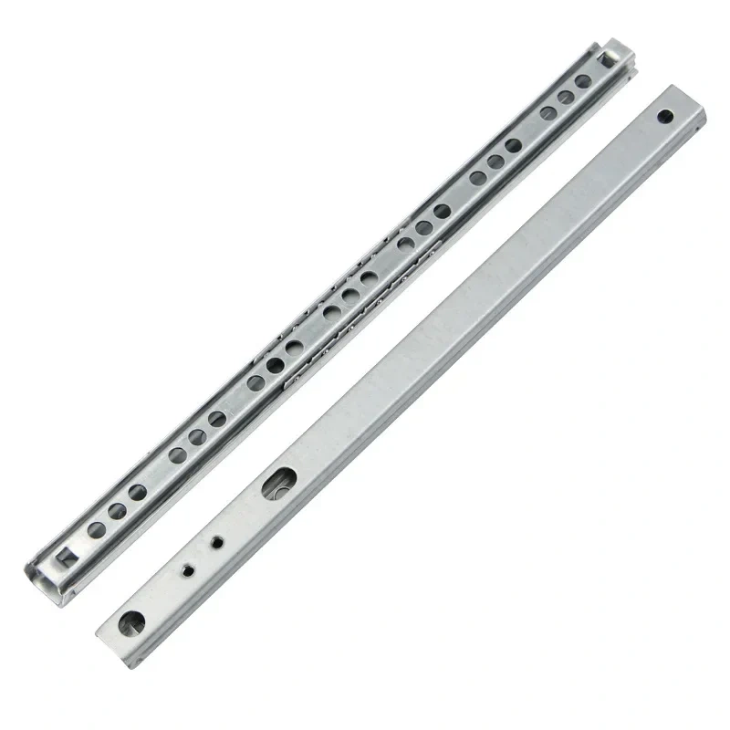 2Pcs 8"-16" Ball Bearing Drawer Slides Furniture Slide Steel Ball Bearing Slides Keyboard Cabinet Cupboard Drawer Runners