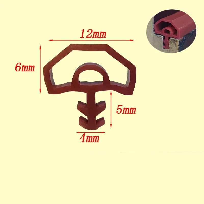New generation of silicon rubber sealing strips crash soundproof door thong strip door window sealed slot type square premium 5m