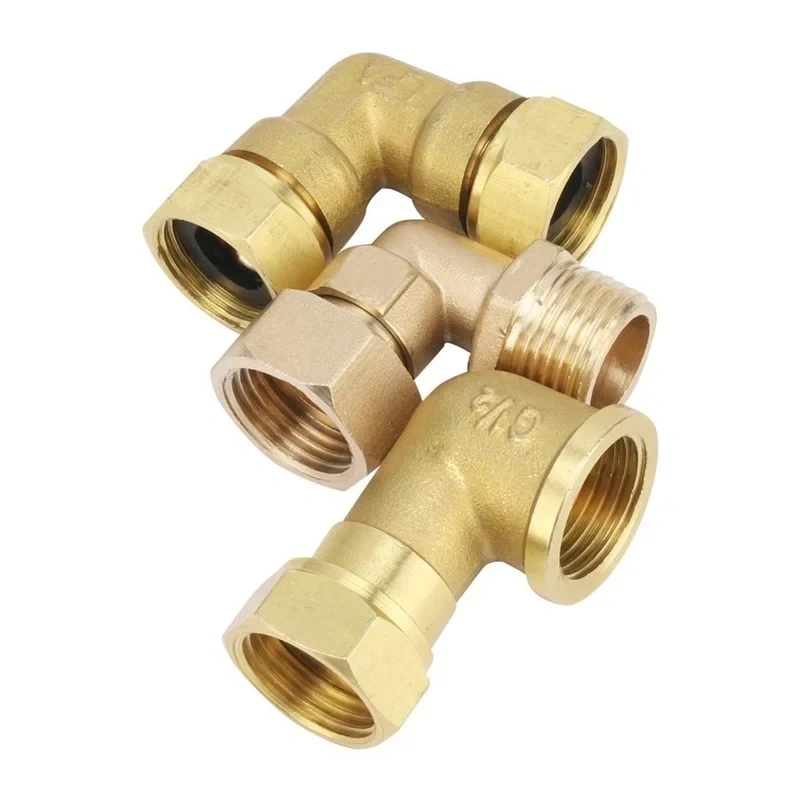 1pcs Brass Elbow G1/2 Junction Union Joint Coupling 1/2" Male/Female Connector Plumbing Pipe Fittings Copper Connection Adapters