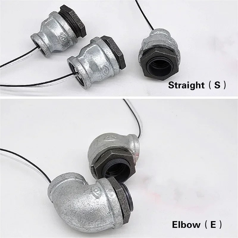 Plastic Galvanized Lamp Holder Screw Light Bulb Socket DN15 DN20 DN25 Creative Retro Industrial LOFT Water Pipe  Fittings