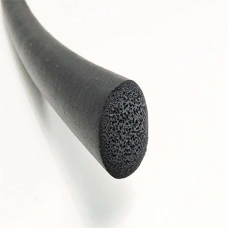 Length 5-20M Diameter 2 6 8 9mm Round EPDM Rubber Foaming Sealing Strip O Type Penetrating Car Door Soundproof Sealing Strip