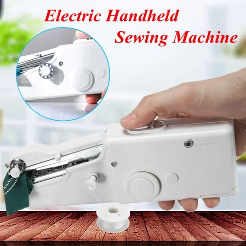 Electric Hand Held Sewing Machine Singer Portable Stitch Sew Quick  Handy Cordless Repairs Mini Clothes Fabric  Tool