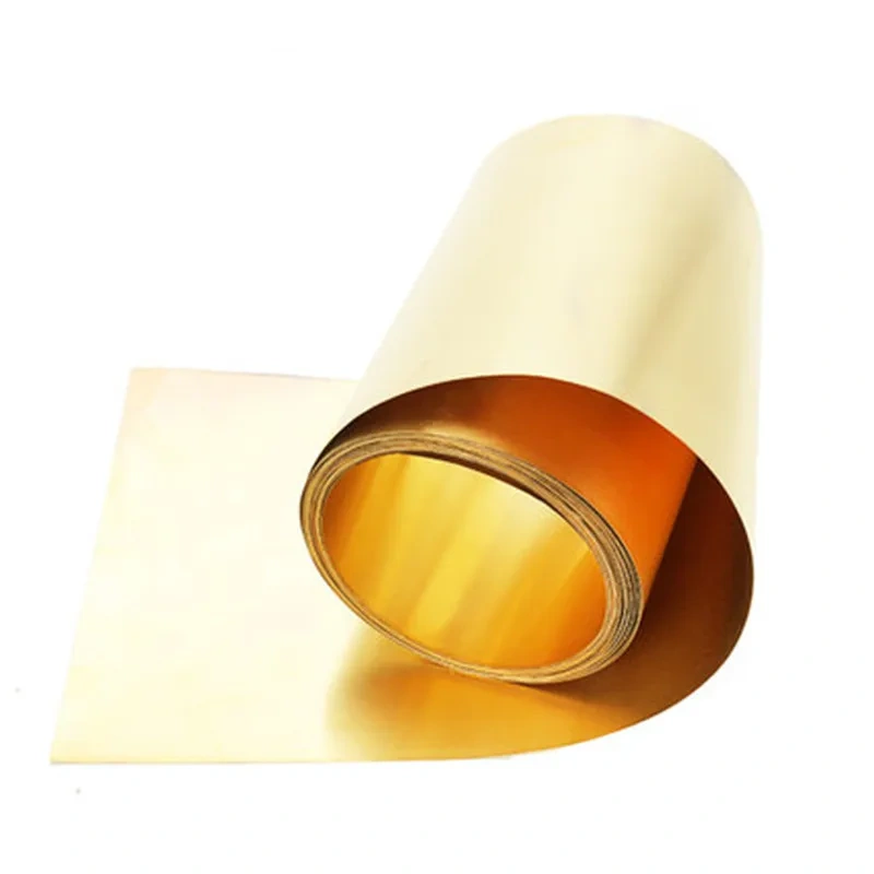 Thickness 0.1mm Width 20-100mm 1Meter/ROLL Thin Brass Strip   Sheet Gold Film  Foil  Plate H62