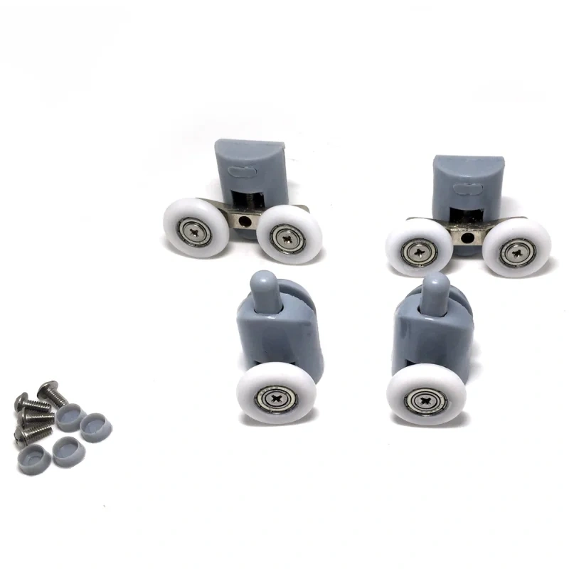 4pcs Shower Rooms Cabins Pulley &Shower Room Roller /Runners/Wheels/Pulleys Diameter 2double Top +2 Singel Bottom