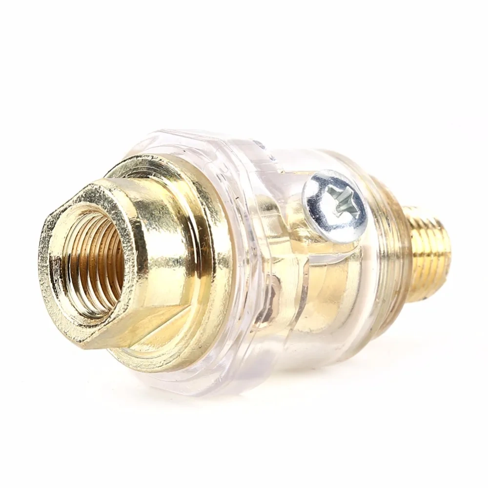 1/4 Inch NPT In-Line Oiler Lubricator for Pneumatic Tool & Air Tool Compressor Pipe Hose Oiler Accessories