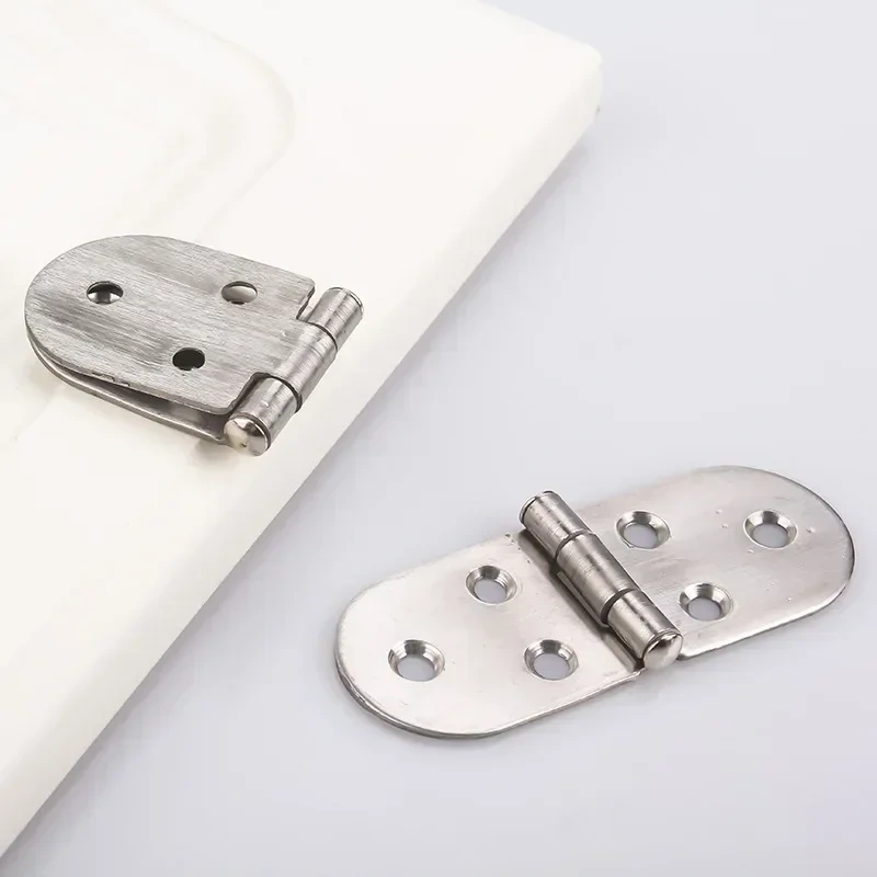 1PCS 201 Stainless Steel Flush Hinges 180 degree Cabinet Hinges Door Semicircle Hinges Furniture Accessories