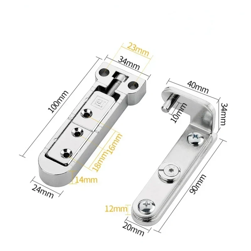 2pcs Invisible Door Hinges 3D Adjustable Swivel Zinc Alloy Hidden World Hinge For Kitchen Home Furniture Hardware